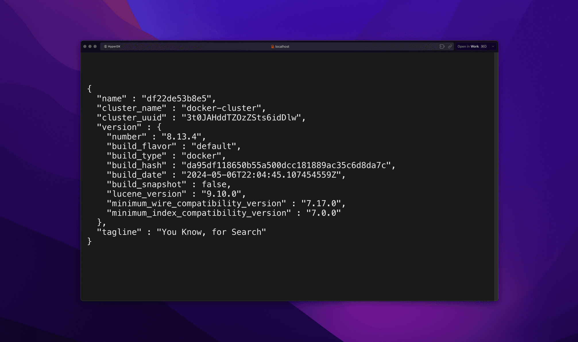 Default elasticsearch JSON response: you know, for search
