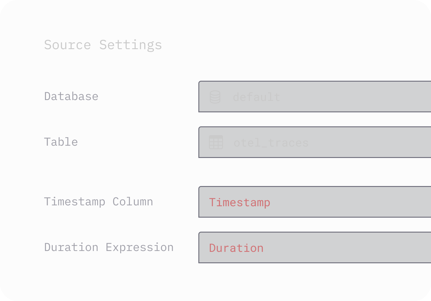 Configure custom schema settings in HyperDX